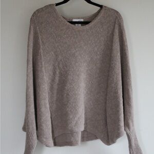 Cozy Tan Women's batwing Sweater 100% cotton